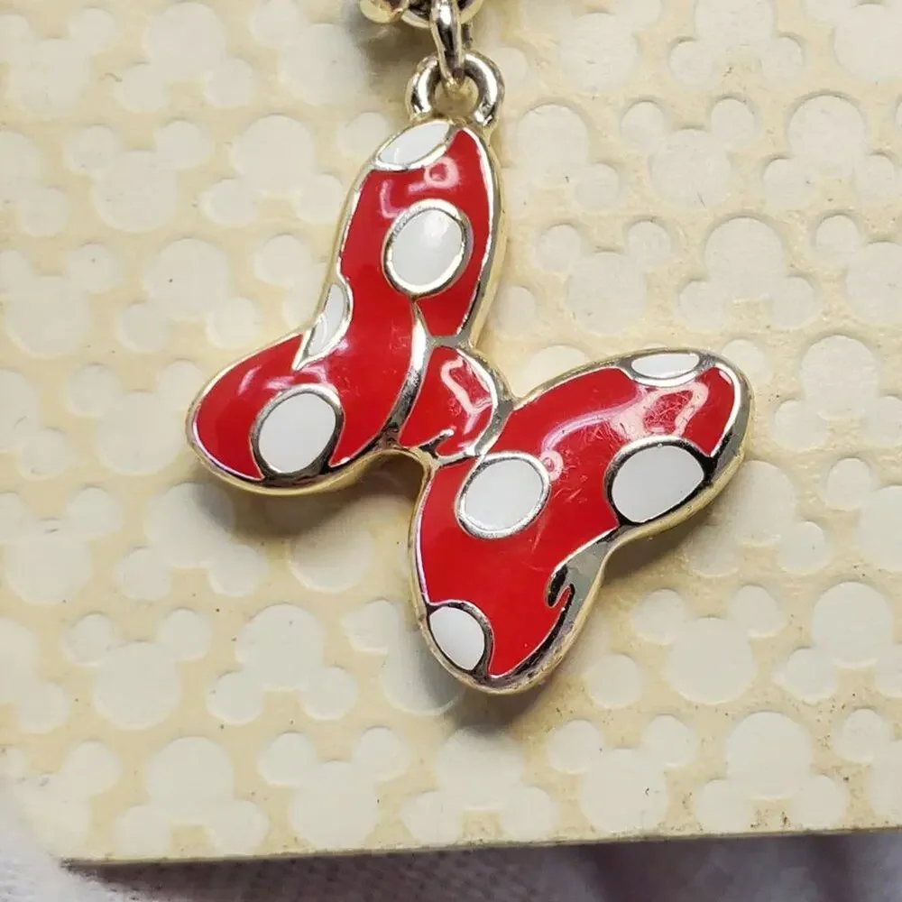 Disney Parks Minnie Mouse Bow Charm Bracelet NIP